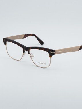 Tom Ford FT5371 052 Eyeglasses Havana/Gold 53mm Rectangle Frame